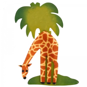 girafe palmier vert mousse